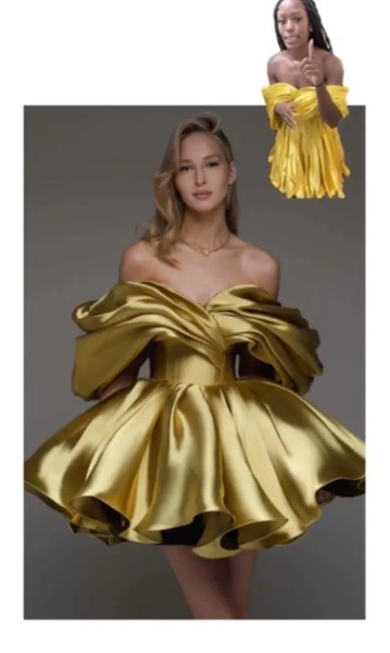 Девушка заказала онлайн блестящее вечернее платье и ужаснулась полученному товару